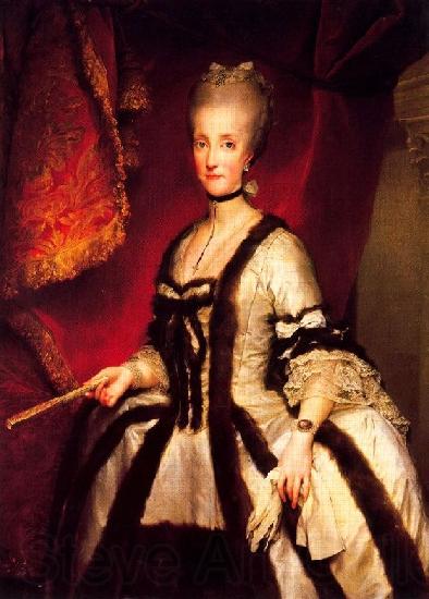 Anton Raphael Mengs Portrait of Maria Carolina of Austria Norge oil painting art